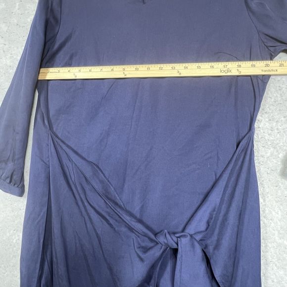 J. McLaughlin Dress Womens X-Large Blue V Neck 3/4 Sleeve Knee Length Back Zip - Picture 7 of 12